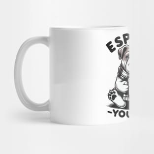 "Warm Espresso Bulldog - Cozy Coffee Humor" Mug